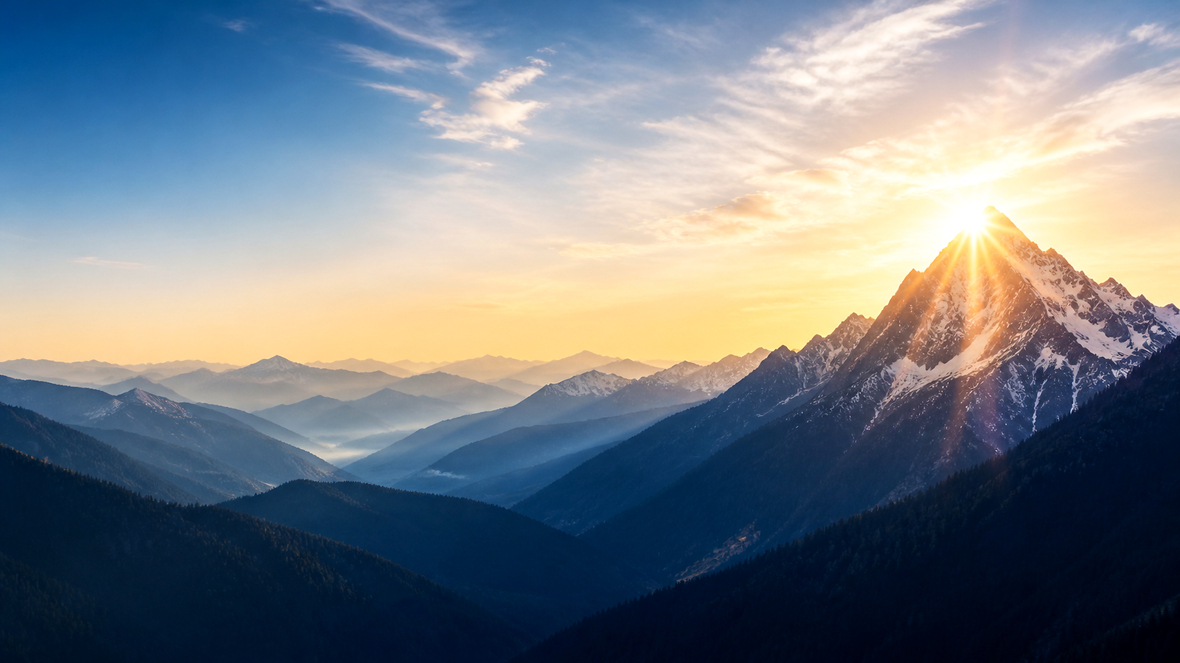 SunPeak Tax & Accounting LLC mountain sunrise brand poster